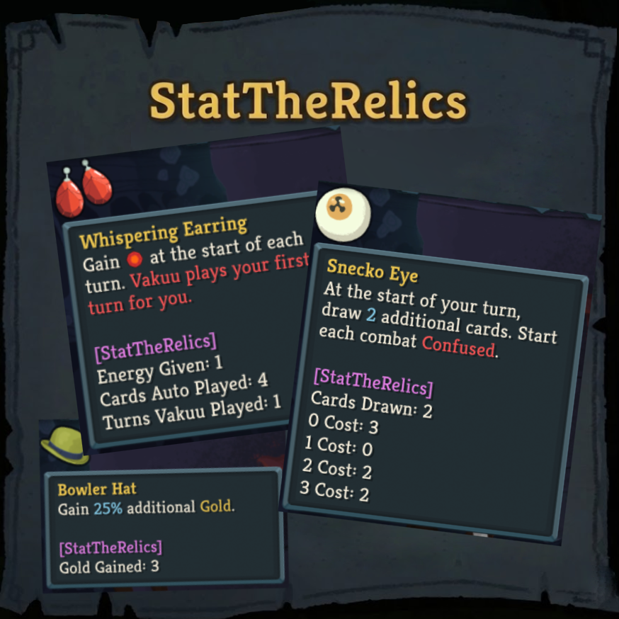 Relic tooltips with the extra counters from StatTheRelics